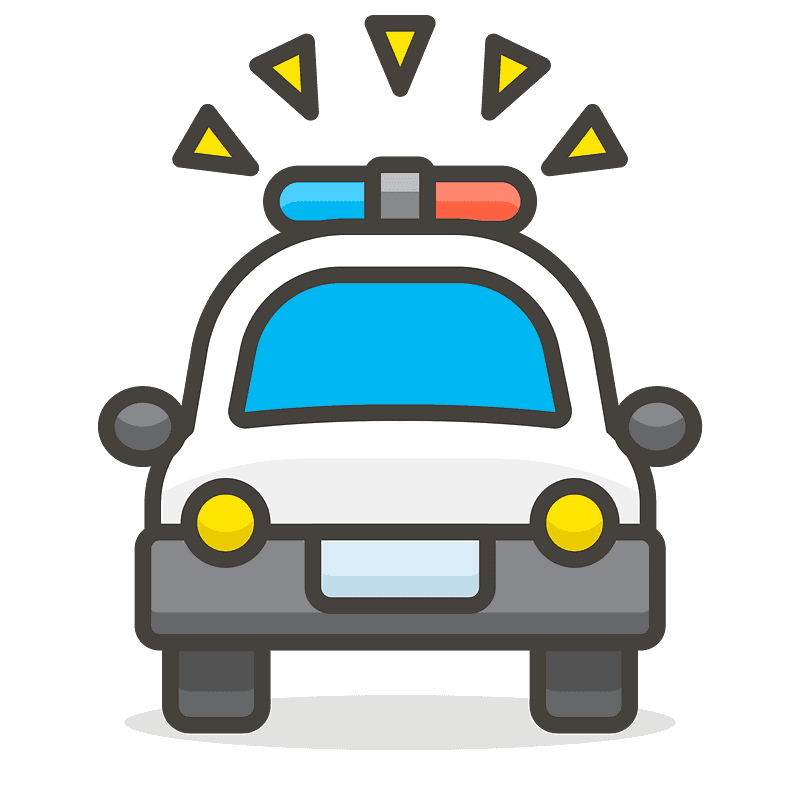 Oncoming police car