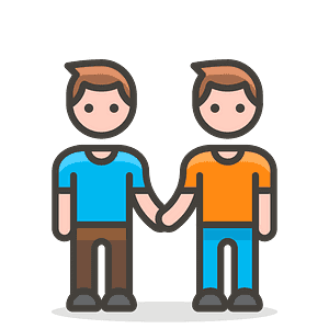 Men holding hands