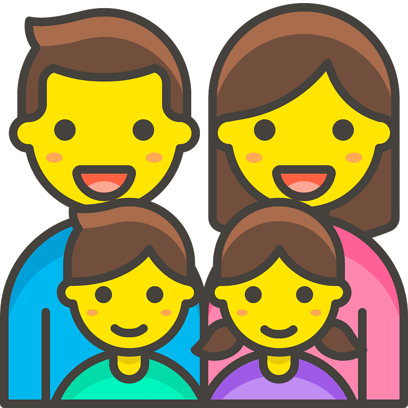Family: man, woman, girl, boy