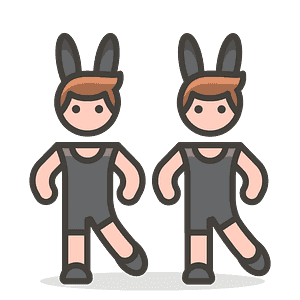 Men with bunny ears