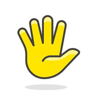 Hand with fingers splayed