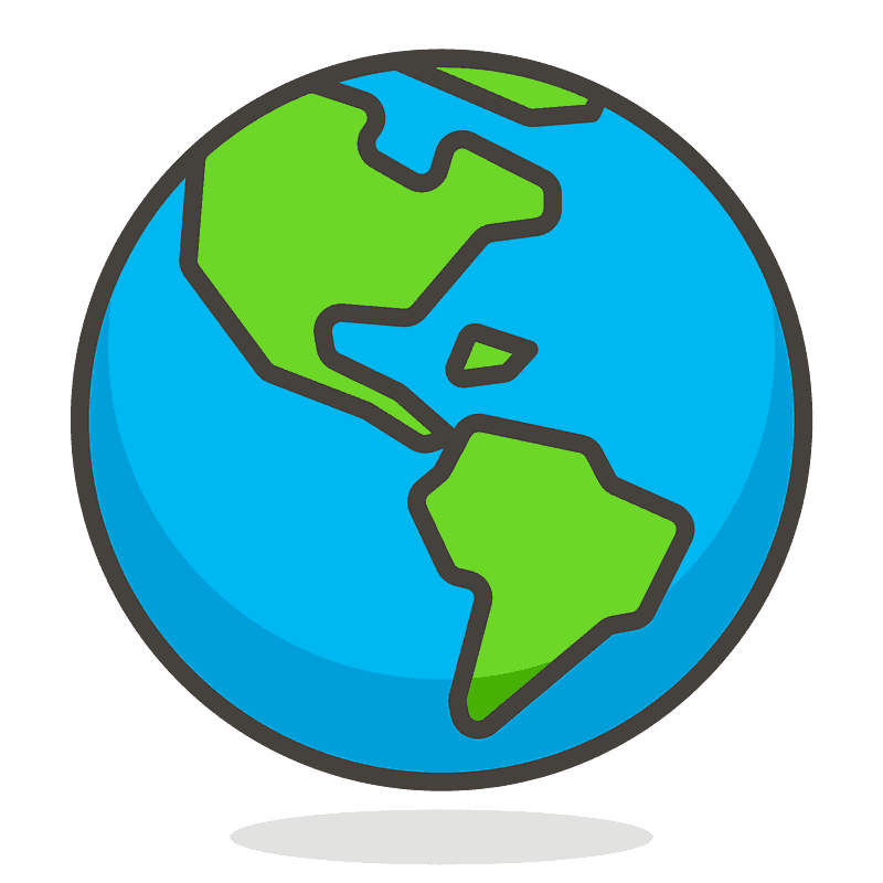 Globe showing Americas