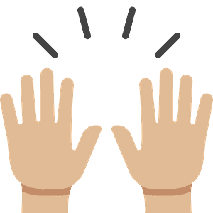 Raising hands