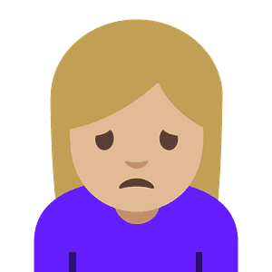 Person frowning