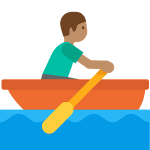 Person rowing boat