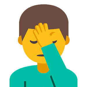Man facepalming