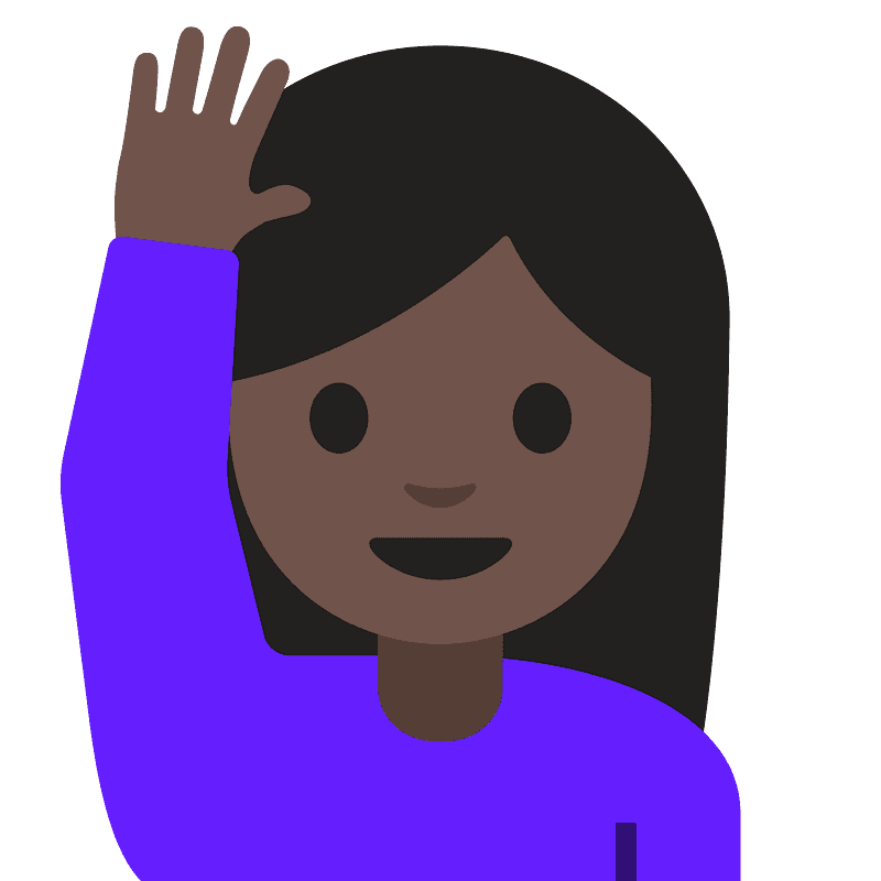 Woman raising hand