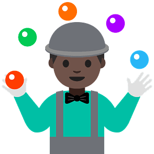 Person juggling