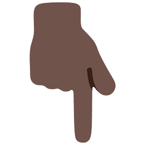 Backhand index pointing down