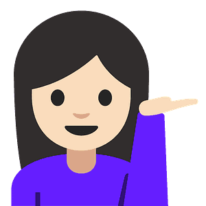Woman tipping hand