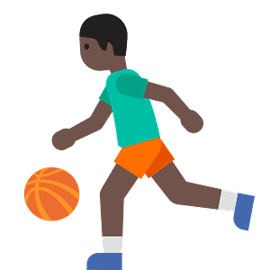 Person bouncing ball