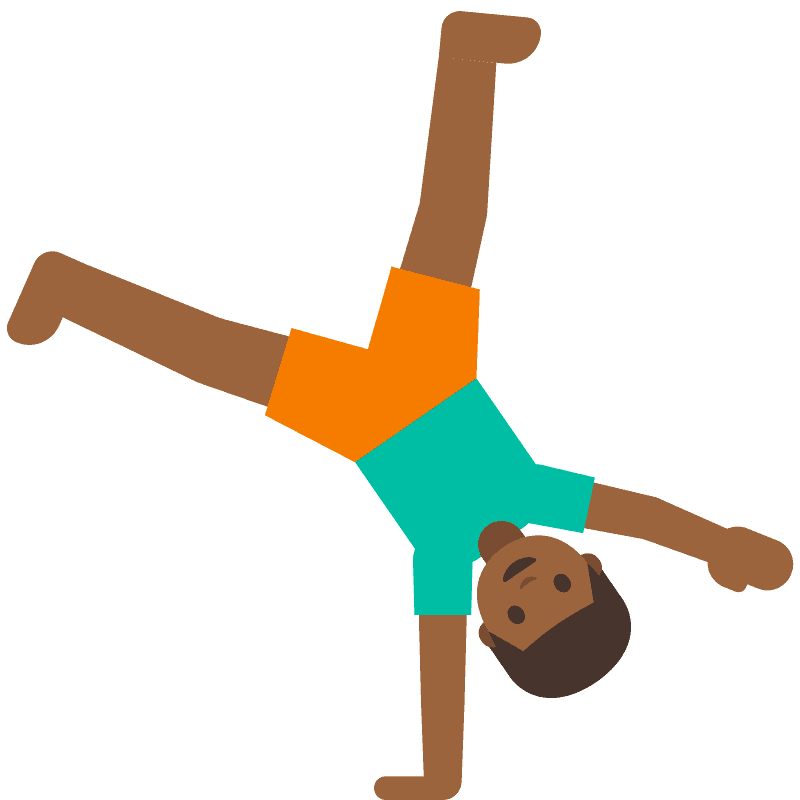 Man cartwheeling