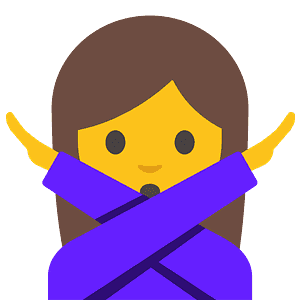 Woman gesturing NO