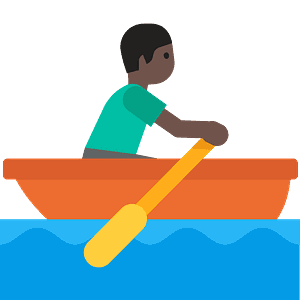 Man rowing boat