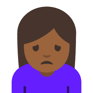 Woman frowning