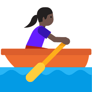 Woman rowing boat