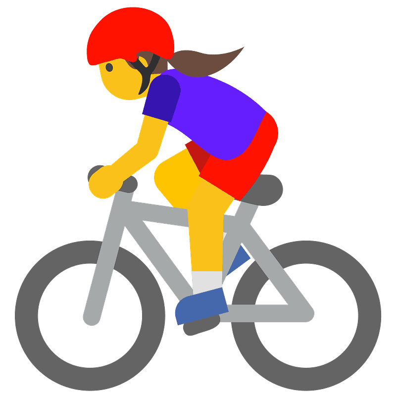 Woman biking