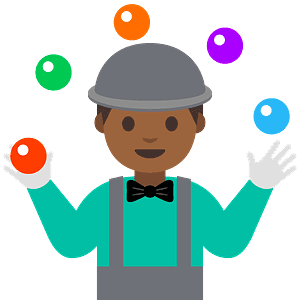 Person juggling