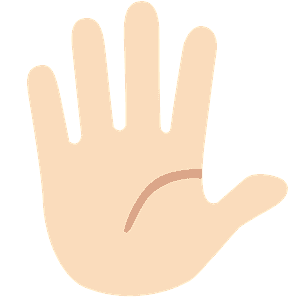 Hand with fingers splayed