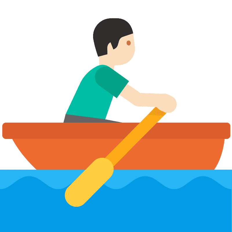 Person rowing boat