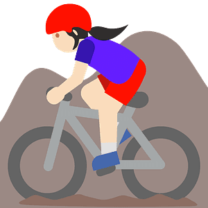 Woman mountain biking