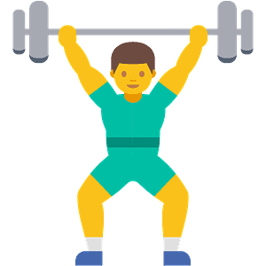 Man lifting weights