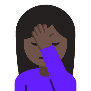 Person facepalming
