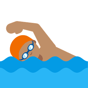 Person swimming