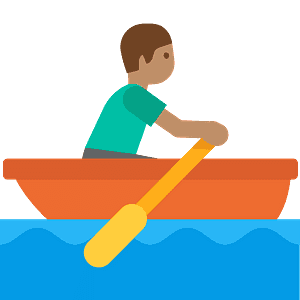 Man rowing boat