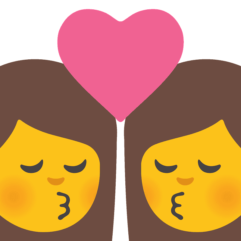 Kiss: woman, woman
