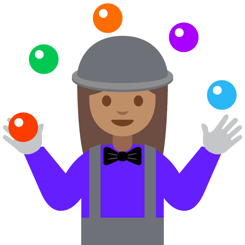 Woman juggling