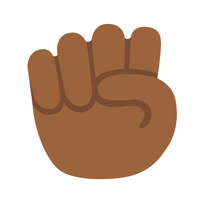Peau mate poing levé 