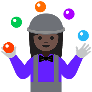 Woman juggling