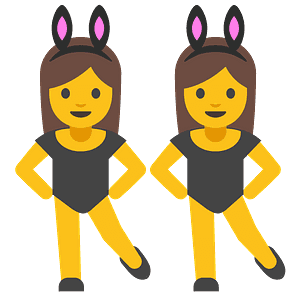 Women with bunny ears