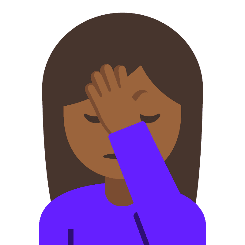 Person facepalming
