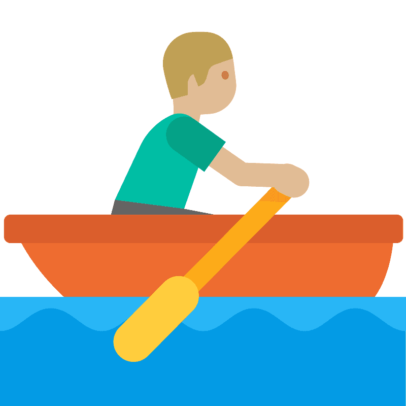 Person rowing boat