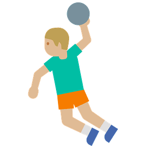 Person playing handball