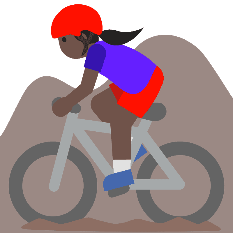 Woman mountain biking