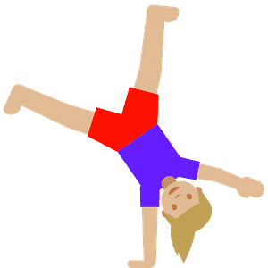 Woman cartwheeling