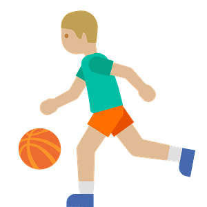 Man bouncing ball