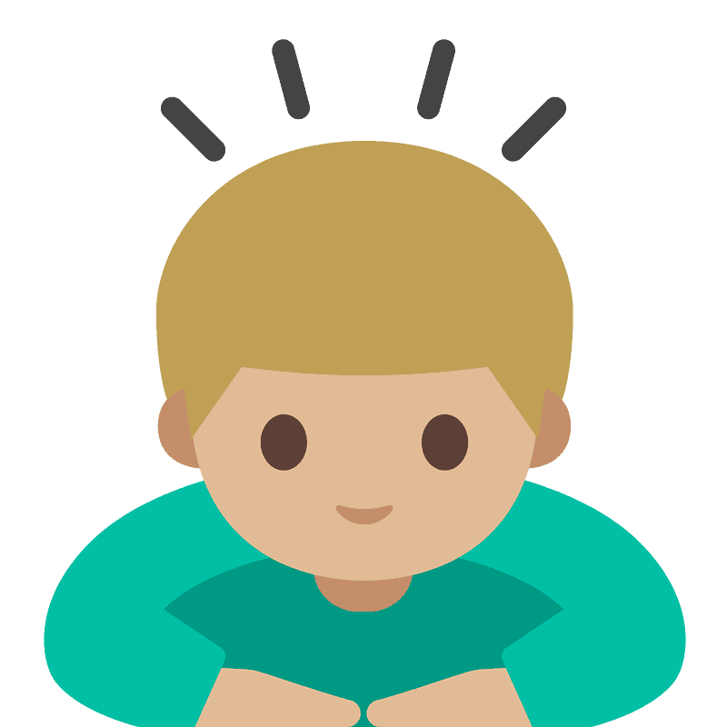 Man bowing - Free vector emoji on creazilla.com