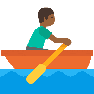 Person rowing boat