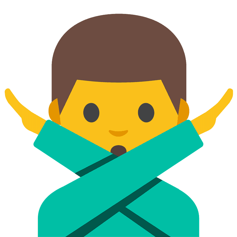 Man gesturing NO