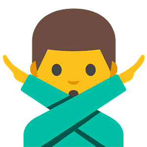 Man gesturing NO
