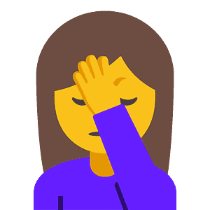 Woman facepalming
