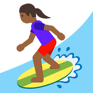 Woman surfing