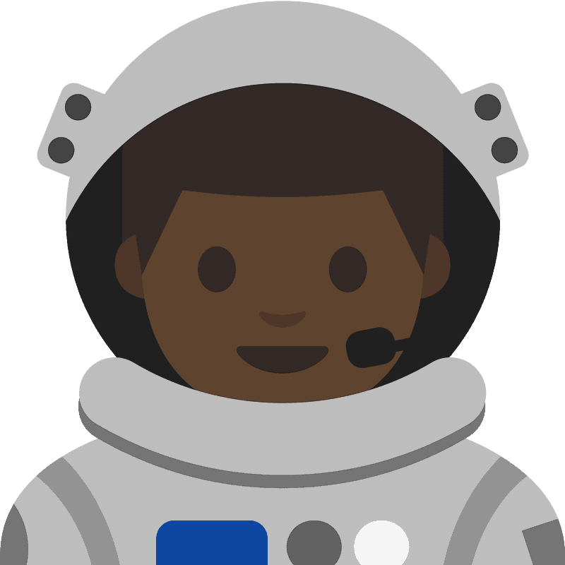Warna kulit gelap-sedang antariksawan pria