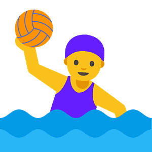 Woman playing water polo