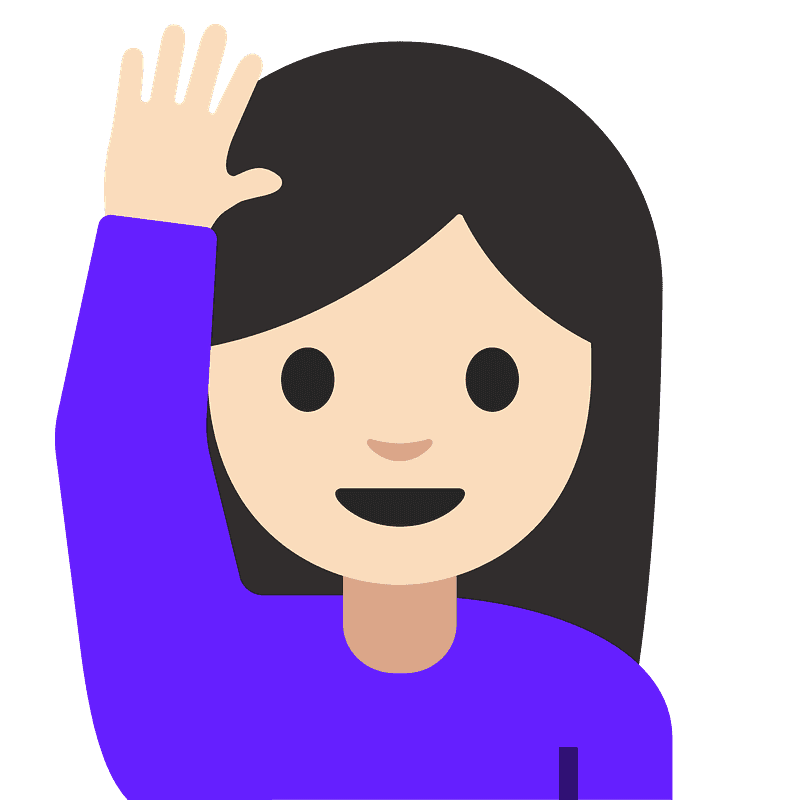 하얀 피부 한 손 든 사람
