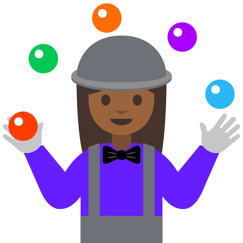 Woman juggling